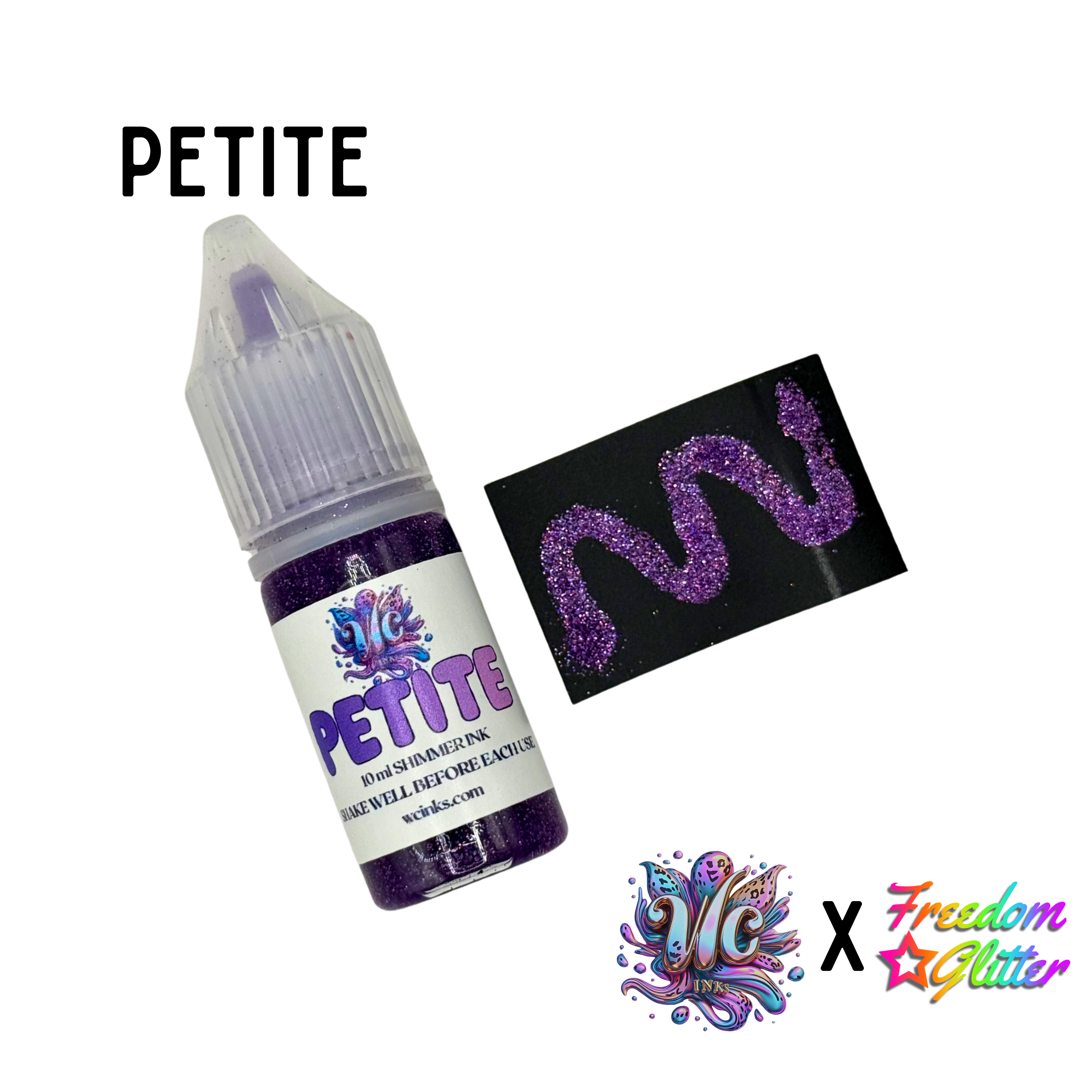 Freedom Glitter x WC Inks – Petite – Purple Holographic Glitter Ink